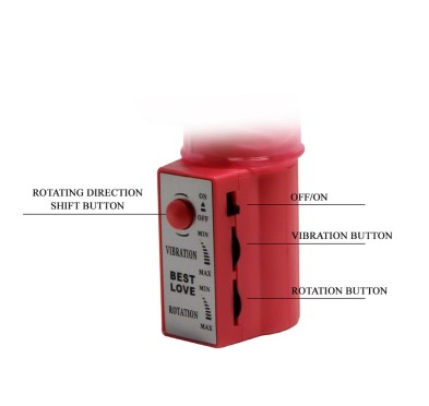 Wibrator króliczek masażer łechtaczki rotacja 24cm